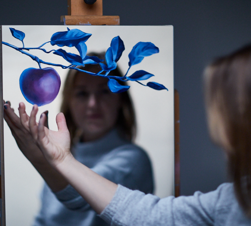 Martina-Rotlingova_09_Eve-60x40cm-oil-painting-on-mirror-2020_detail-2