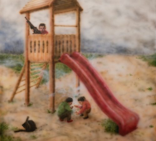 Michal-Sumichrast_11_ATELIER-XIII_Shelter-is-illusory-500-bytov_airbrush-na-platne_80cm-x-100cm_2025
